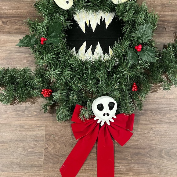 💀🎃🎄 Man eating wreath nightmare before Christmas handmade Christmas decor - Picture 8 of 8